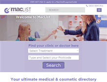 Tablet Screenshot of maclist.com.au